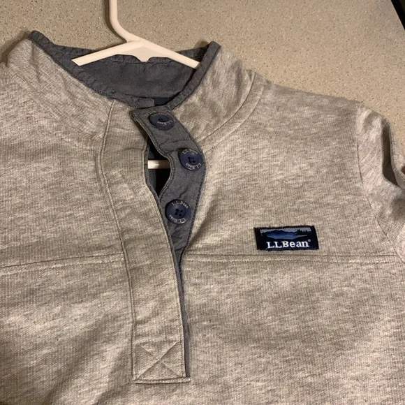 - LL BEAN Soft cotton rugby sweatshirt medium petite - Picture 1 of 8